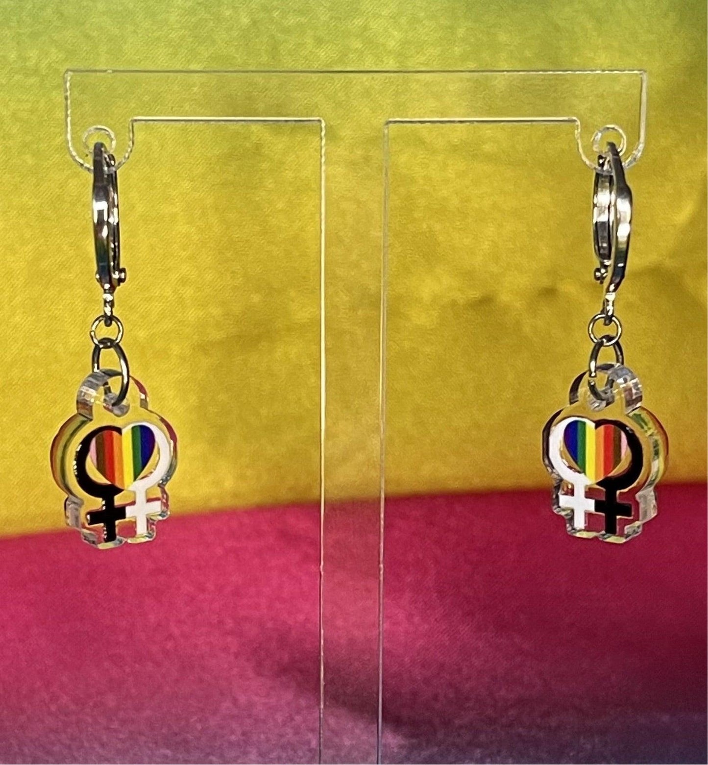 Progress Rainbow Venus Pride Flag Inspired Earrings - Lxyclr Authentic