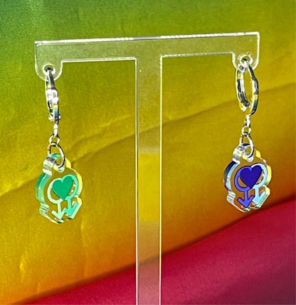 Vincian Gay Pride Flag Inspired Earrings - Lxyclr Authentic