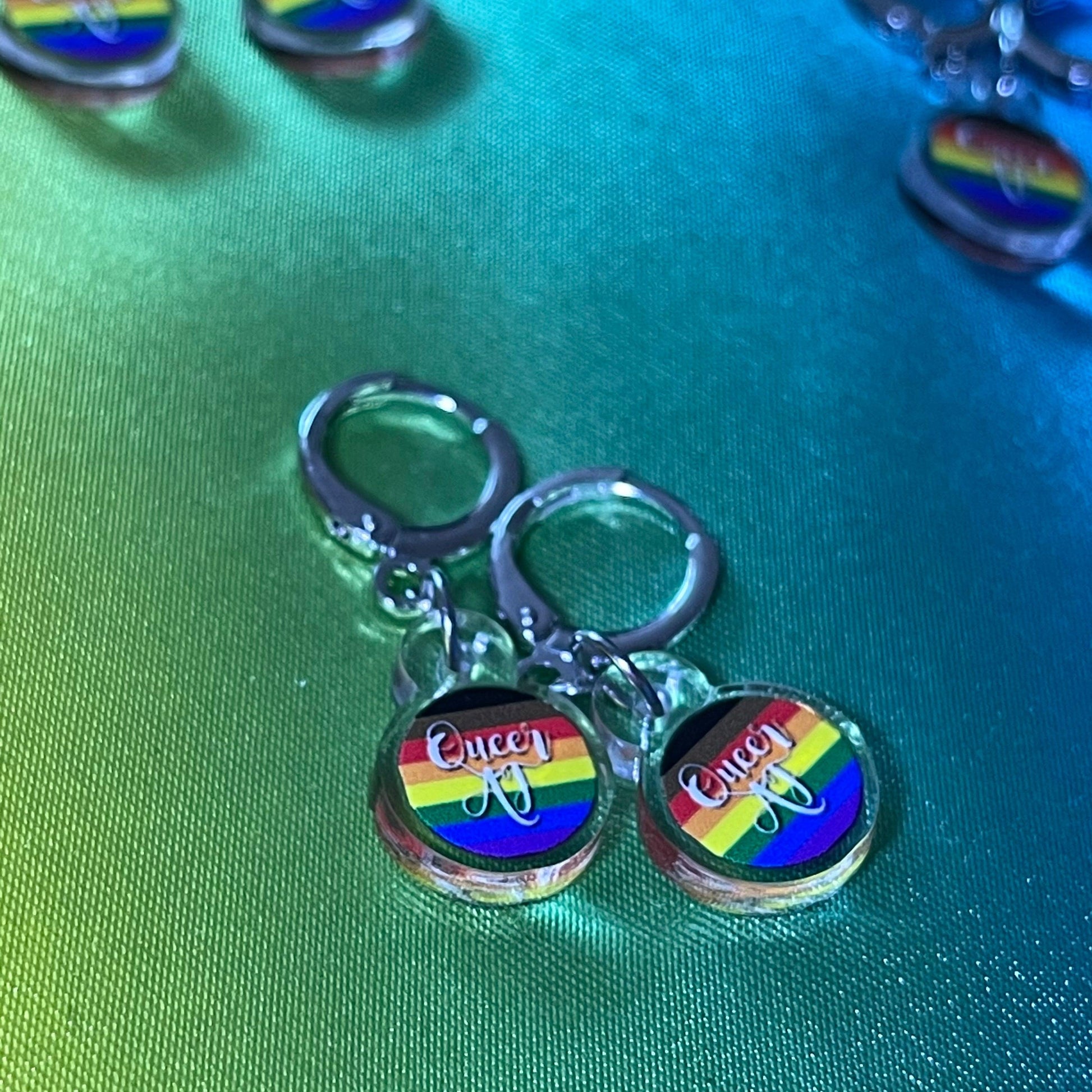 Queer AF Pride Flag Inspired Earrings - Lxyclr Authentic