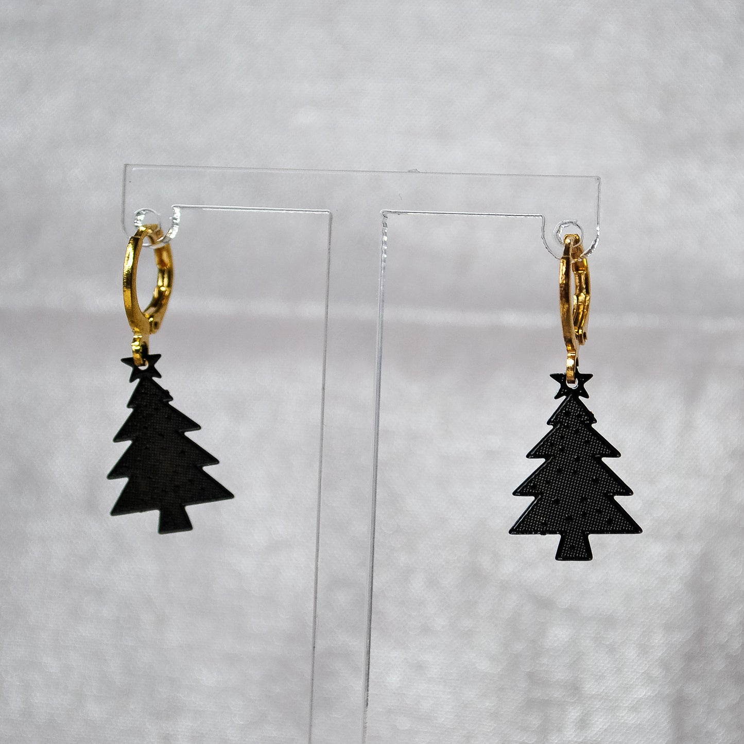 Bright Christmas Tree Huggie Hoop Earrings