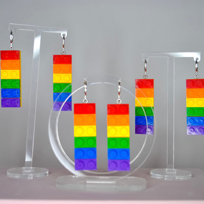 Lego Pride Huggie Earrings