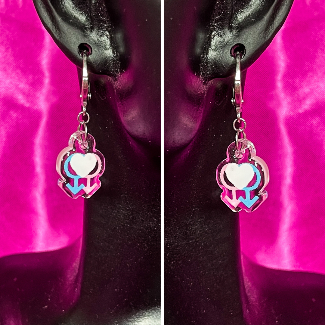 Transgender Male Pride Flag Inspired Earrings - Lxyclr Authentic